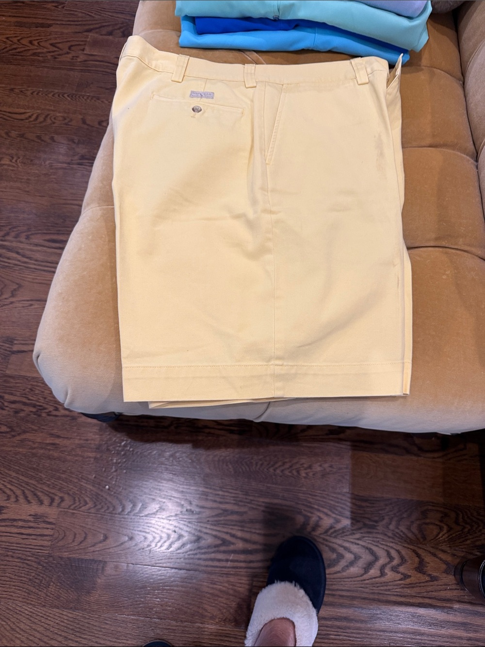 Polo by Ralph Lauren Pale Yellow Flat-Front Men's Shorts